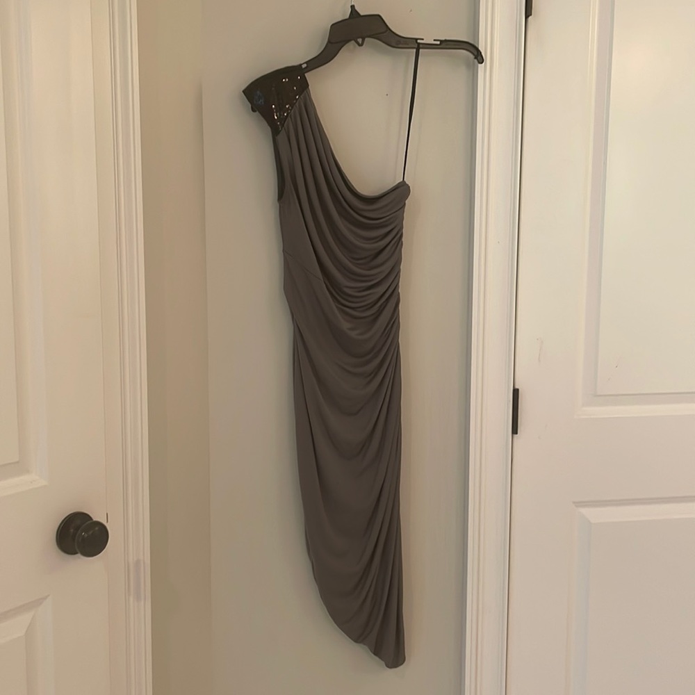 Laila Azhar one shoulder cocktail dress